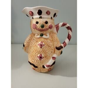 Loomco Hermitage Pottery Gingerbread Man Milk Pitcher - Vintage